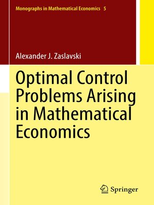 cover image of Optimal Control Problems Arising in Mathematical Economics